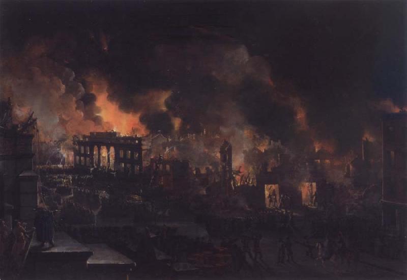 Nicolino V. Calyo Great Fire of New York as Seen From the Bank of America